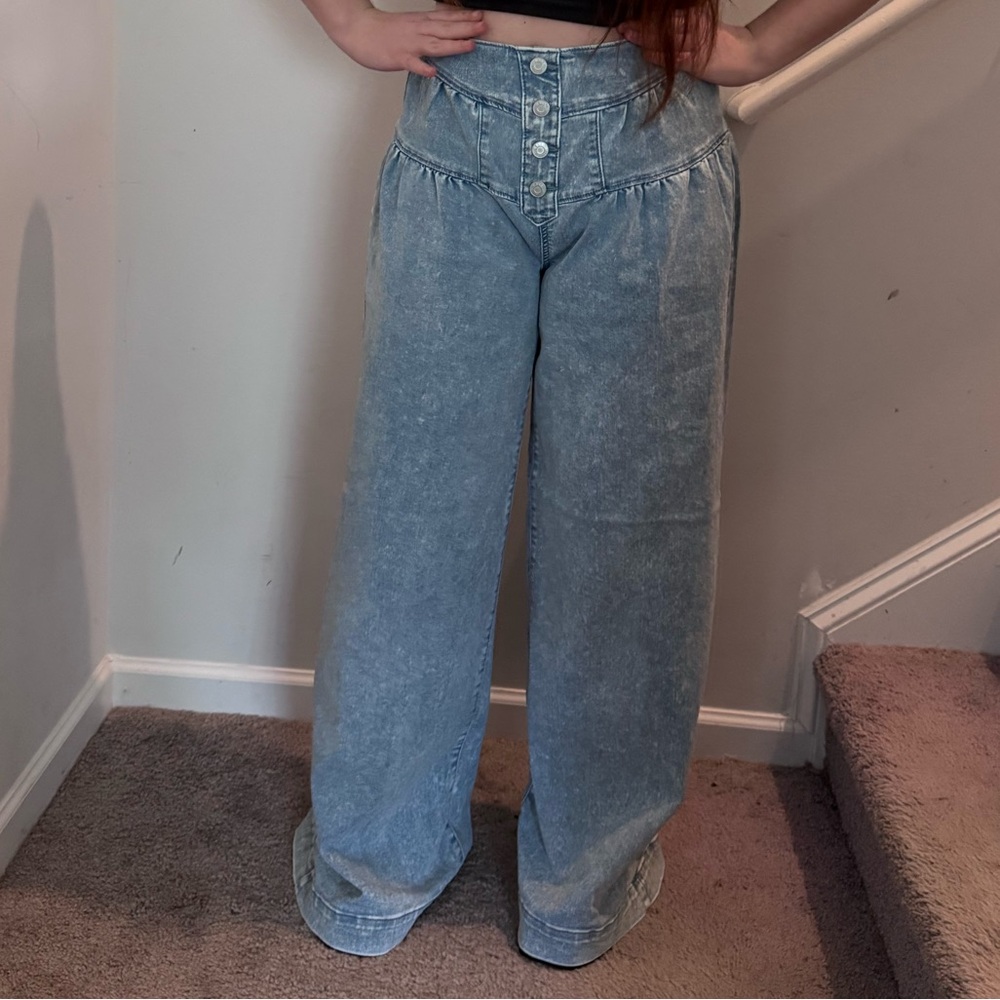 Cello Light Blue Flare & Wide Leg Jeans